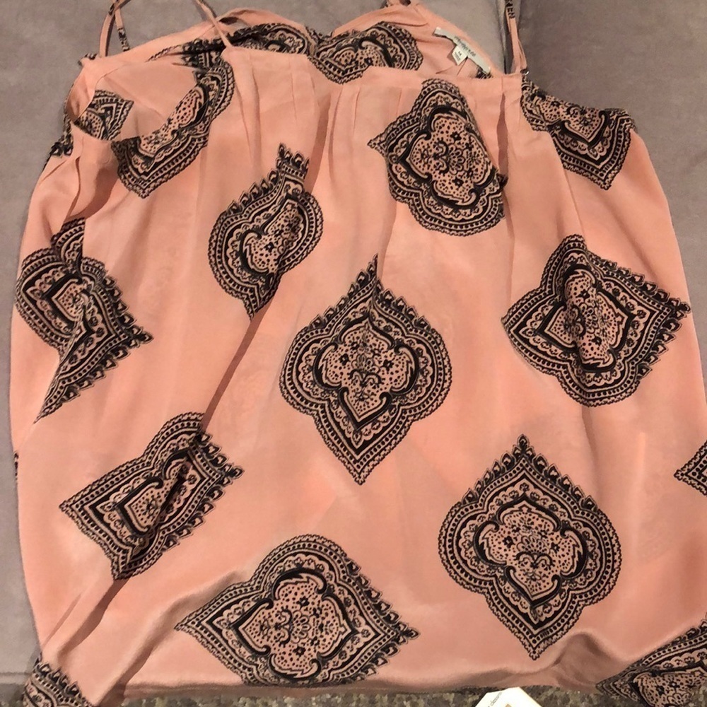 Madewell peach and black camisole tank top in M